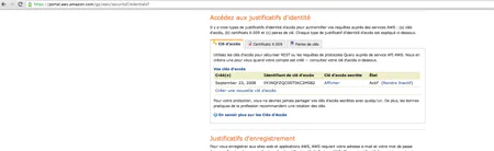 Clés Amazon Web Services