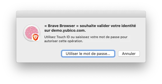 Authentification avec Touch ID