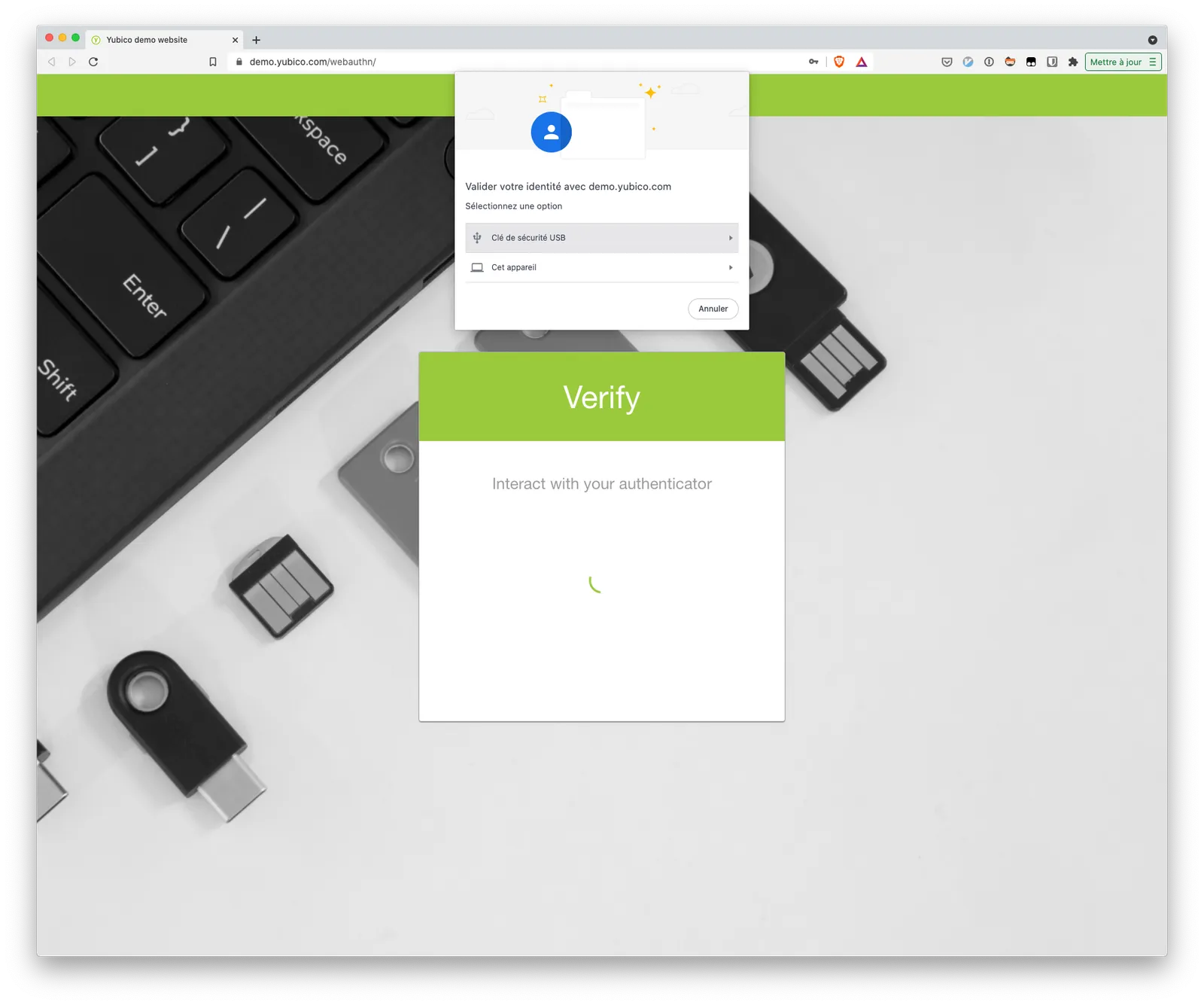 Authentification avec Yubikey