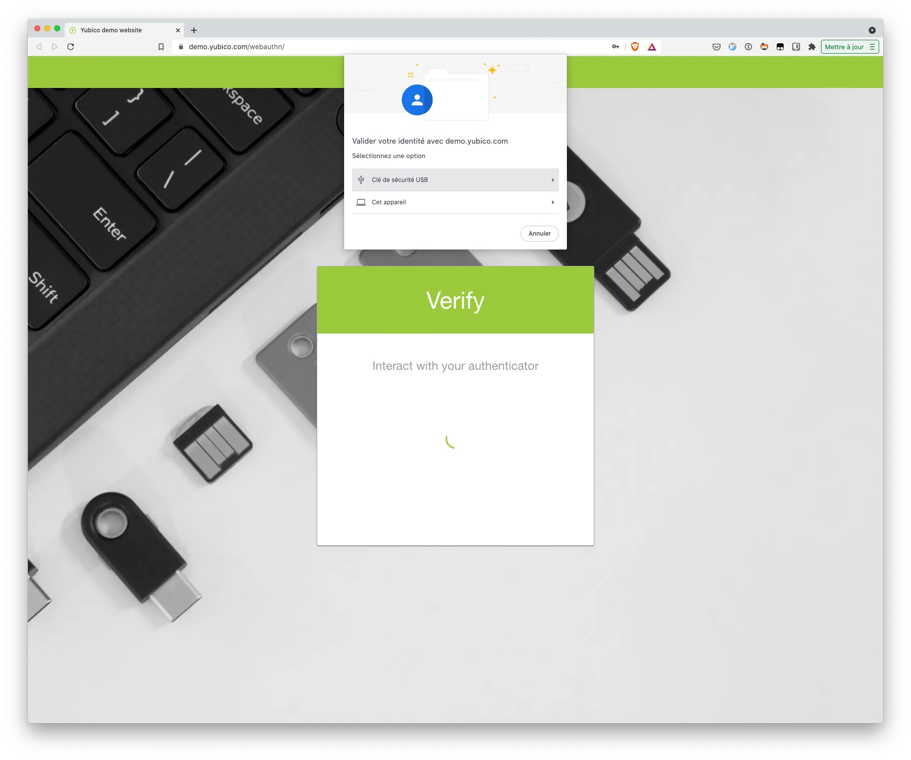 Authentification avec Yubikey