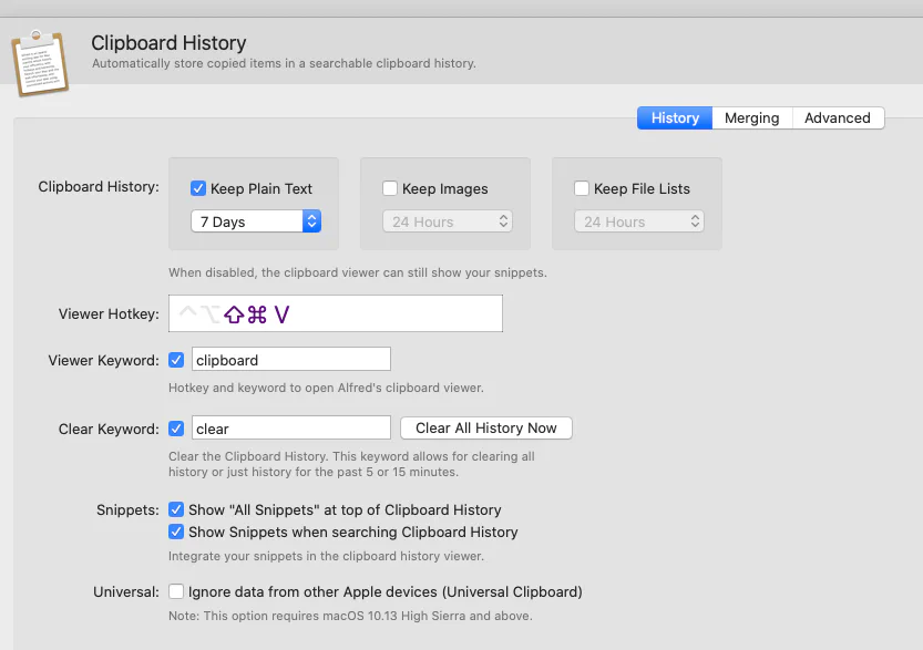 Historique de presse-papier