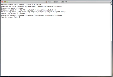 Installation de Ruby 1.9.3-p194